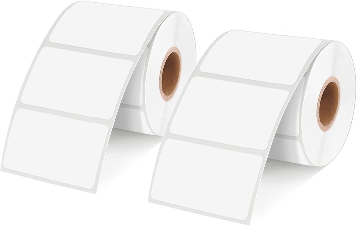 SnelShoppen - 2000 Stuks Zelfklevende Verwijderbare Labels 89 x 36 mm - Universele Huishoudlabels voor Kantoor, Keuken, Opslag, Flessen, Zakjes - Wate