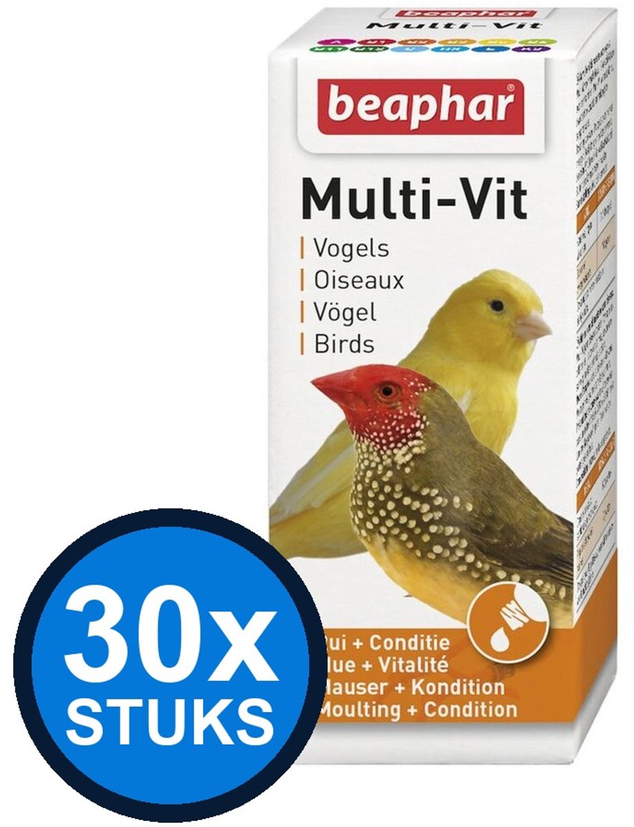 30x Beaphar - Multi-vit vogel 20ml