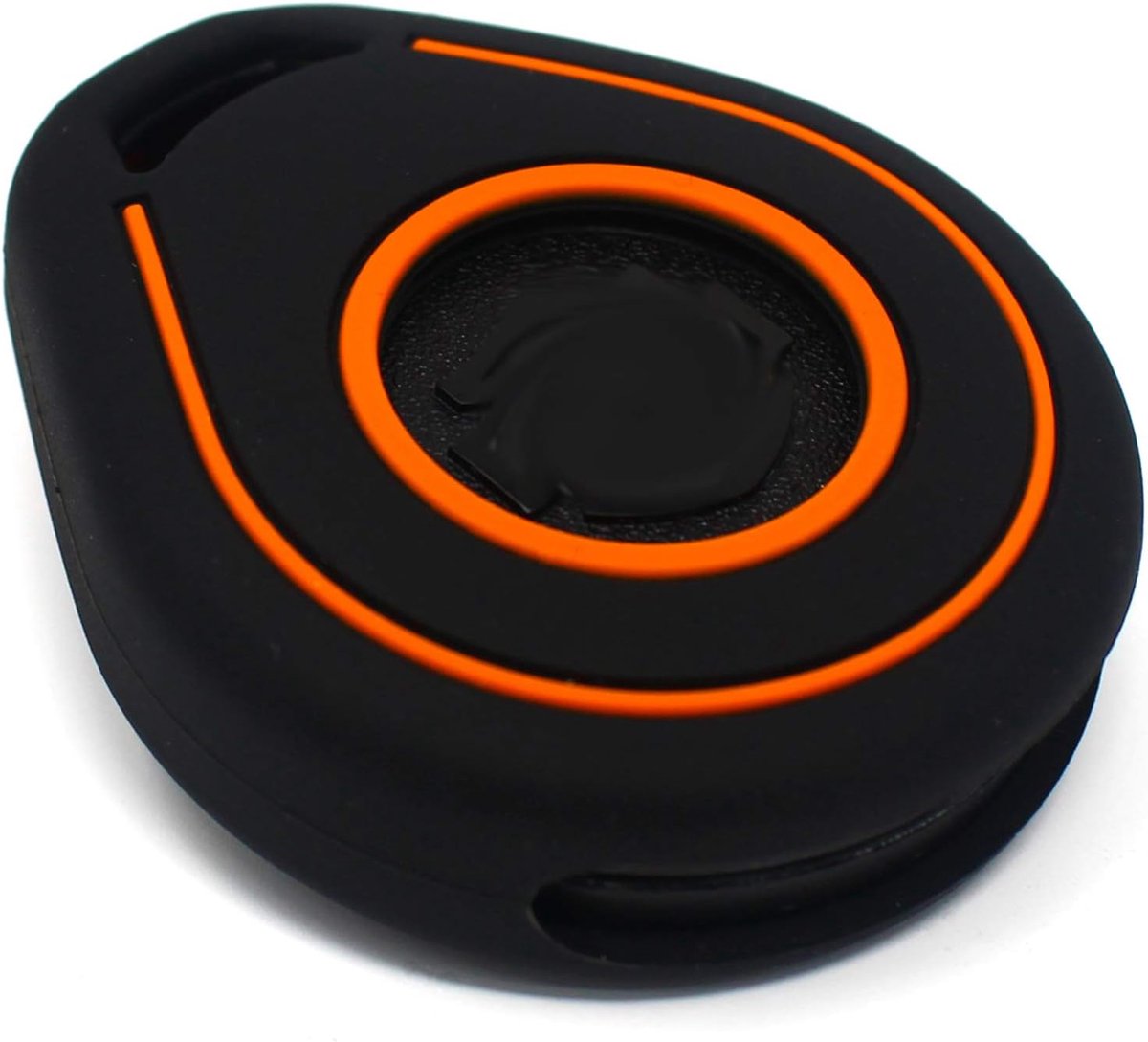 SnelShoppen - Silicone Sleutelcover voor Motorfiets Sleutel - Keyless Go Bescherming - Zwart Oranje - Geschikt voor Harley Davidson 2007-2016