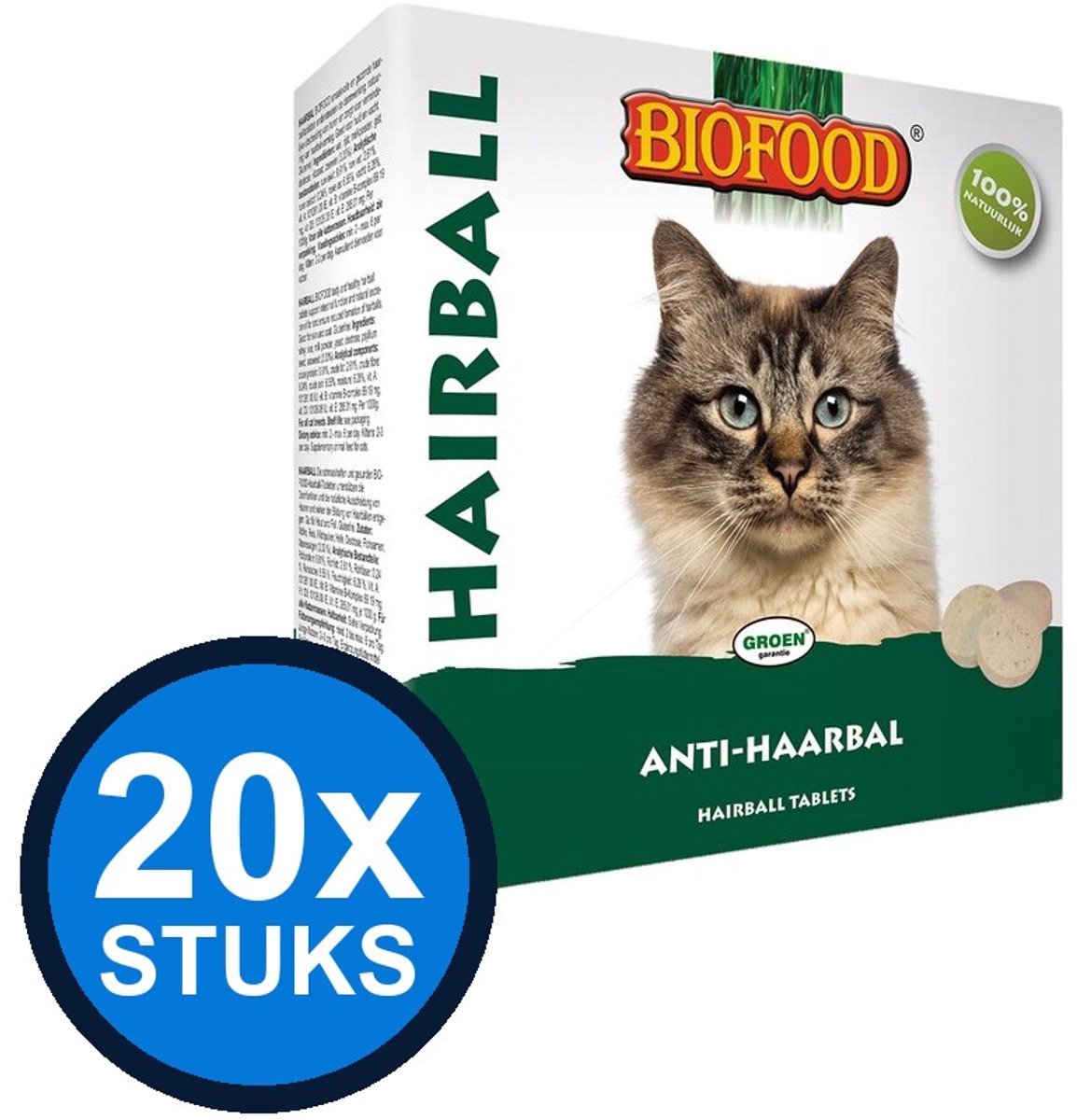 20x Biofood - Anti-haarbal tabletten 100st