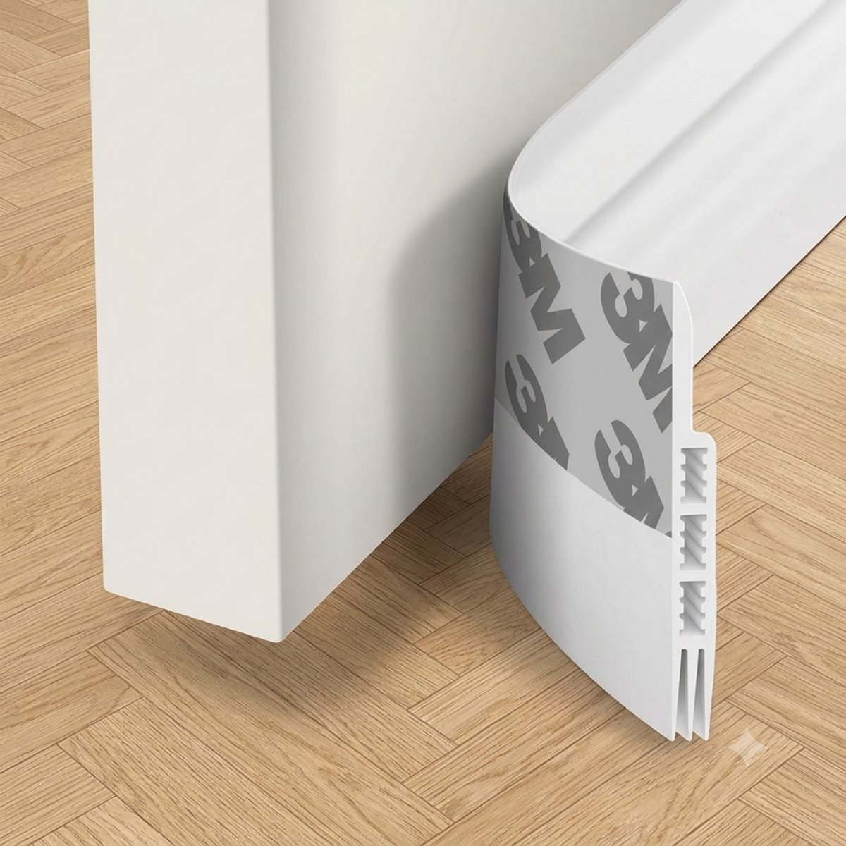 Simple Fix Tochtstrip Deuren - 1m x 5cm - Wit - Tochtstopper voor Deur en Raam - Zelfklevende 3M-plaklaag - Isolerend - Tochtband