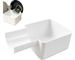 Afvoerbak voor wasmachine - 10 ×16 cm - 3D-geprinte waterdichte bak - Lekbak wasmachine - Wateropvang - Afvoer - Wasmachine Wateropvangbak - Opvangbak tegen lekkage - universele opvangbak voor filterreiniging - Wit