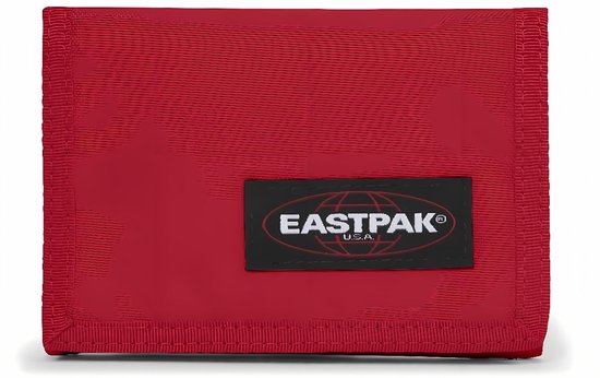 Rode Eastpak portemonnee met zwart logo.
