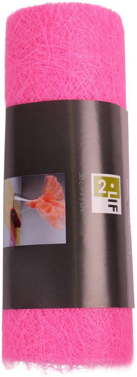Decoweb Tafelband roze 30cmx25mtr
