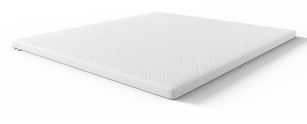 SnelShoppen - Novilla Topper 160 x 200 cm, Comfortabele Traagschuim Bedtopper met Steunschuim, 7,5 cm Dikte, Afneembare Wasbare Overtrek, Antislipband