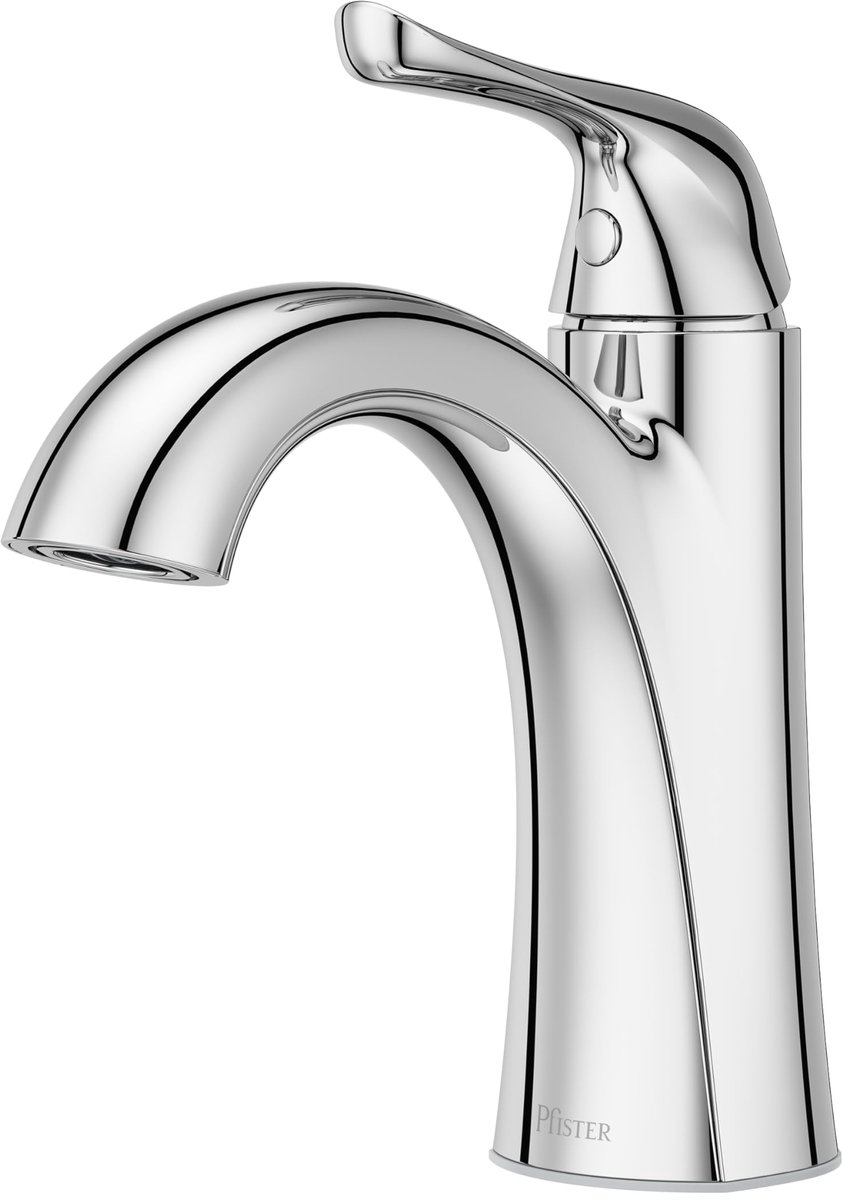 SnelShoppen - Wastafelkraan Enkel Bediening 1 Handvat Gepolijst Chroom Afwerking Voor Badkamer Keuken Enkel Gat LF042MALCC