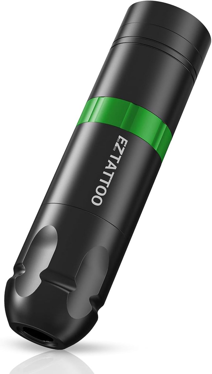SnelShoppen - Wireless Tattoo Machine Pen met 1500mAh Batterij - Ergonomische Rotating Tattoo Gun voor Beginners en Professionals - Caster S Groen