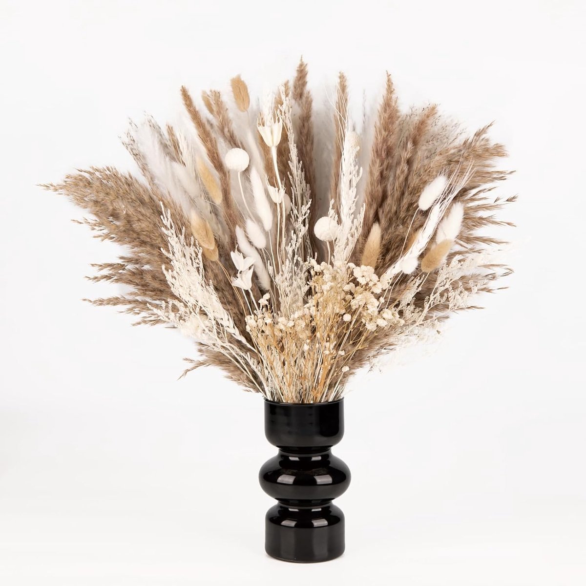SnelShoppen - Pampas Grass Decoratie 109 Stuks Natuurlijke Droogbloemen Boeket voor Tafel Decoratie DIY Boho Stijl Dried Pampas Decoratie voor Woonkam