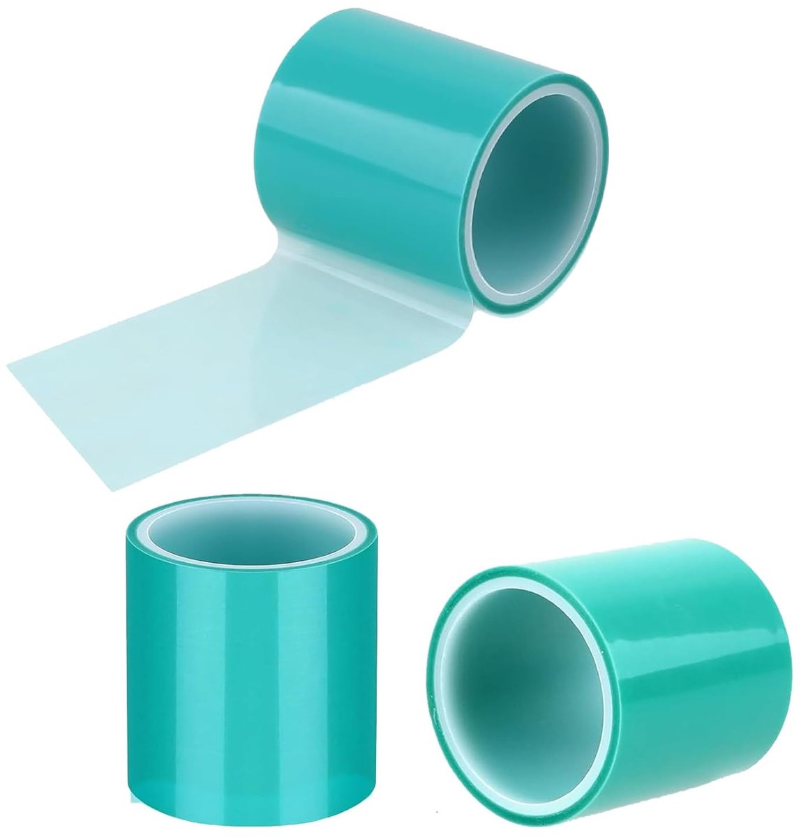 Thijox - 3 Rollen Naadloze Harsband Tape - Decoratief UV Lijm Tape voor Knutselen - Lichtgroen - 5m x 5cm - Perfect voor DIY, Ambacht, Feest, Kinderen