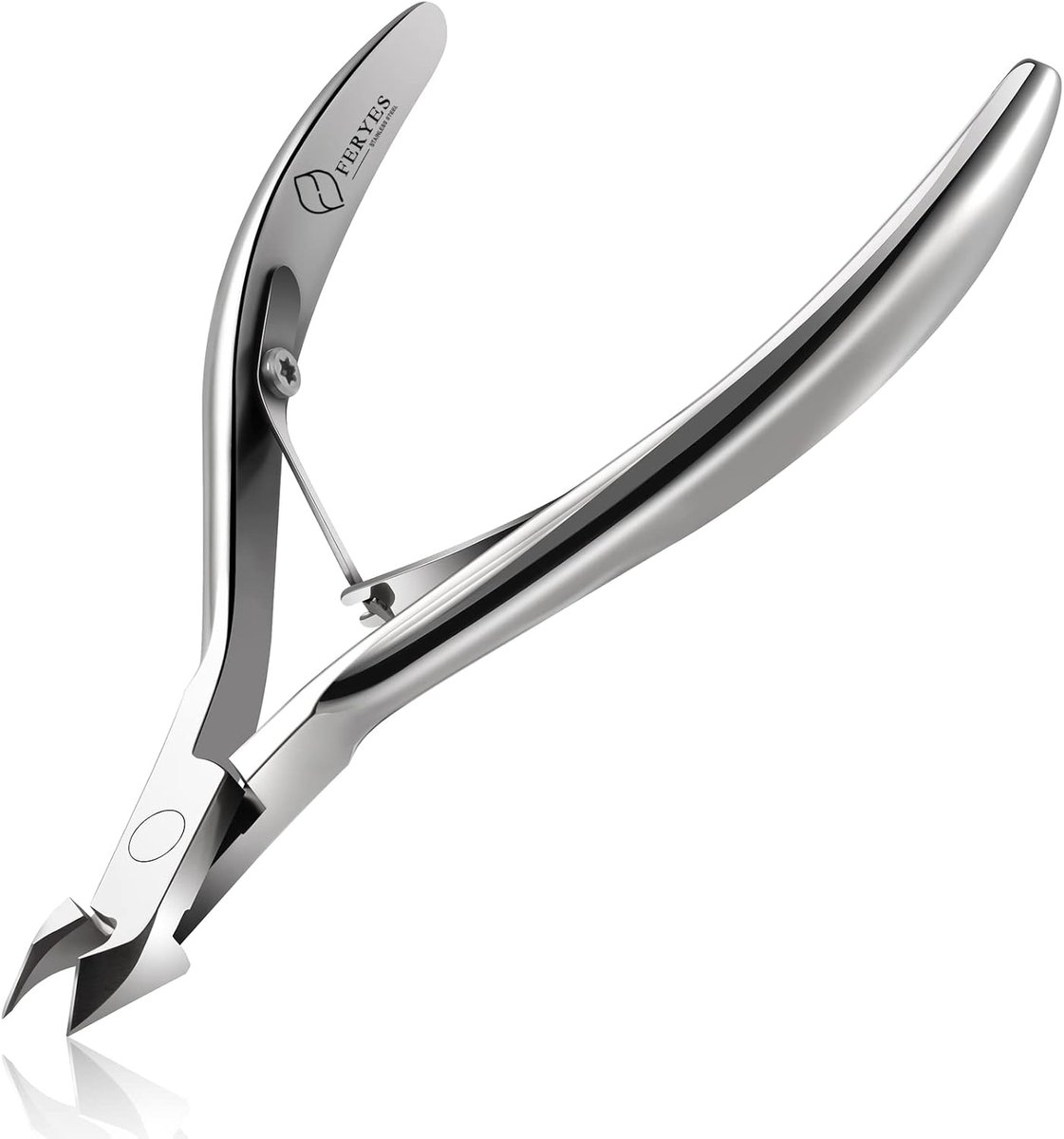SnelShoppen - Professionele Cuticula Cutter voor Manicure en Pedicure - Medische Grade RVS, 5mm Kaak, 1 Stuk (Zilver) - Perfect voor Thuis en Salongeb