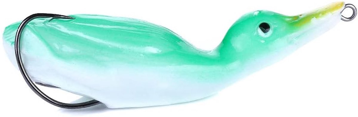Zacht Kunstaas Kikker - Siliconen Eendje - Vissen in Zoetwater - Levensechte Zwembewegingen - 105 cm 185 g - Diverse Kleuren