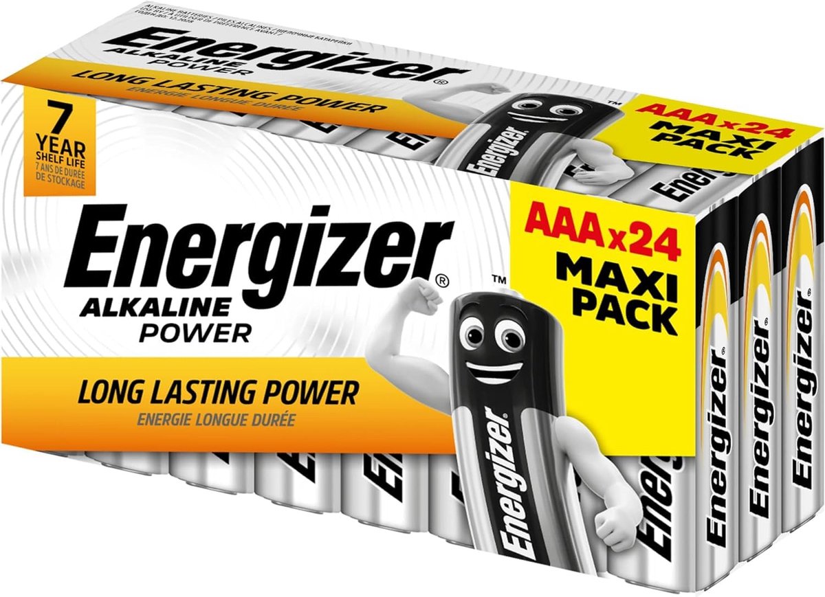 SnelShoppen - Alkaline Power AAA Batterijen - 24 Stuks - 1,5V - Lange Levensduur - Sulfaatvrij - Ideaal voor Dagelijks Gebruik, Speelgoed, Camping en