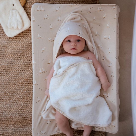 Aankleedkussenhoes - Beige - Newborn Naturals - Little Goose — afbeelding 5