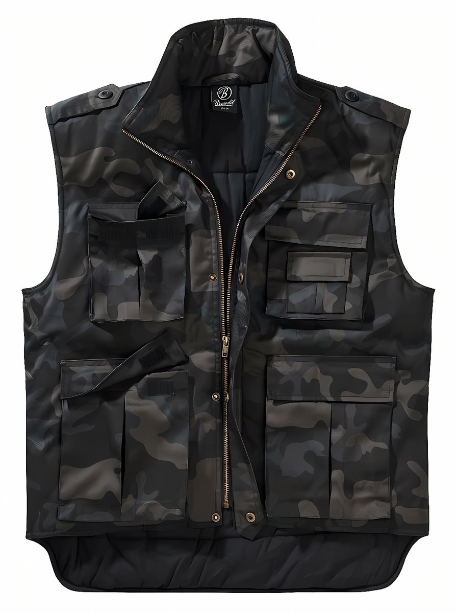 Brandit Ranger-vest in Darkcamo Dark Camo