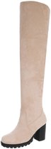 Overknee laarzen - blokhak en profielzool - dames Mt:40