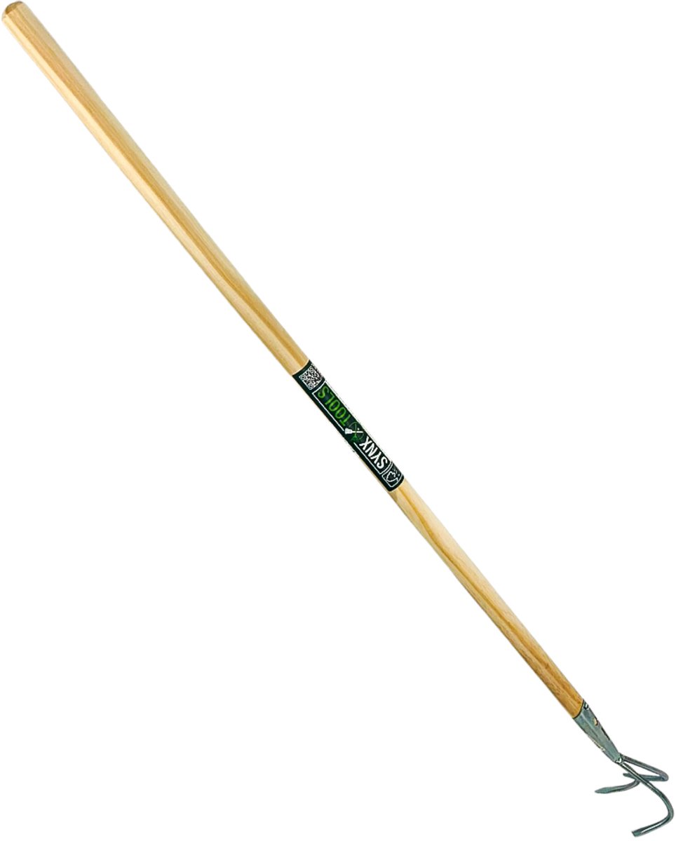 Synx Tools Tuinkrabber 3 Tanden - Cultivator - Verzinkt - Grondwoeler - Tuingereedschap - Totale lengte 124cm