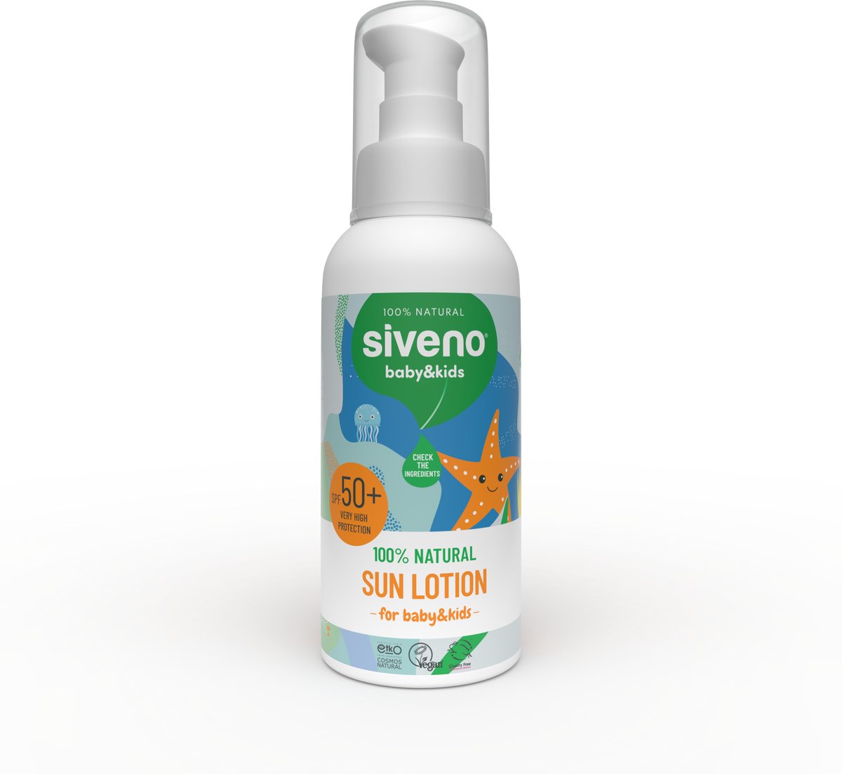Siveno Natuurlijke Zonnebrandlotion voor Baby’s & Kinderen SPF 50+, 100 ml