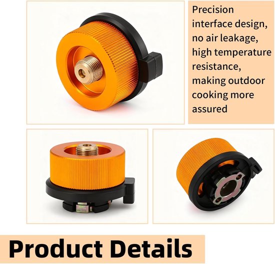 SnelShoppen - Gas Cartridge Adapter - 1pc Camping Gas Converter voor Gasfles Type Buse - Duurzaam Duralumin - Ideaal voor Camping, Hiking en Buitenact — afbeelding 2