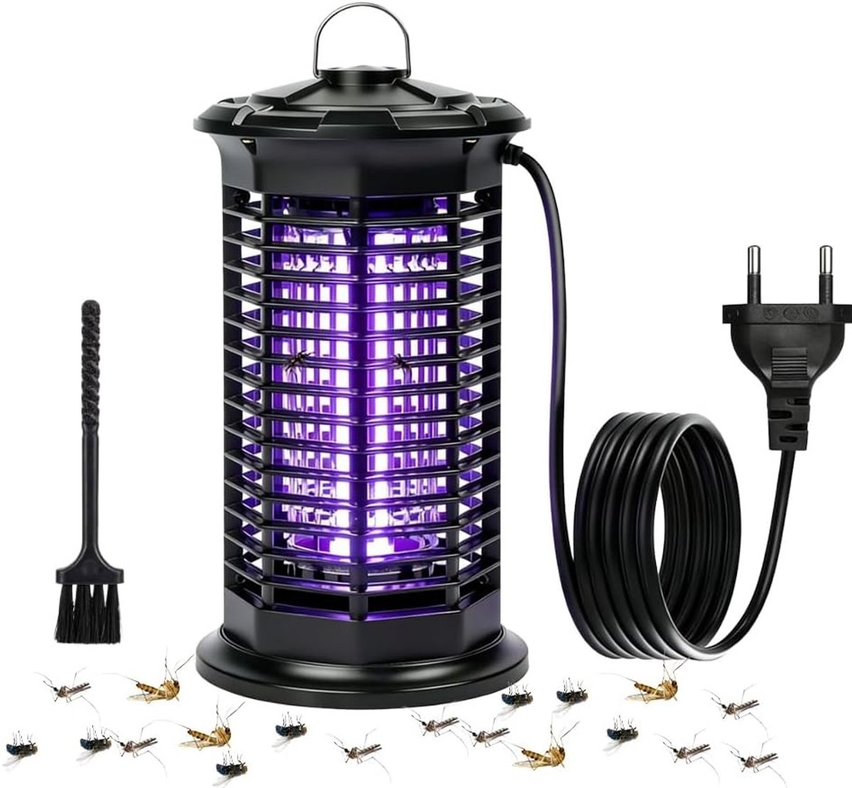 2-in-1 Elektrische Muggenval en Insectenverdelger voor Binnen en Buiten, 360° Muggenlicht en Vliegenlamp voor Slaapkamer, Tuin en Camping (11 Watt)