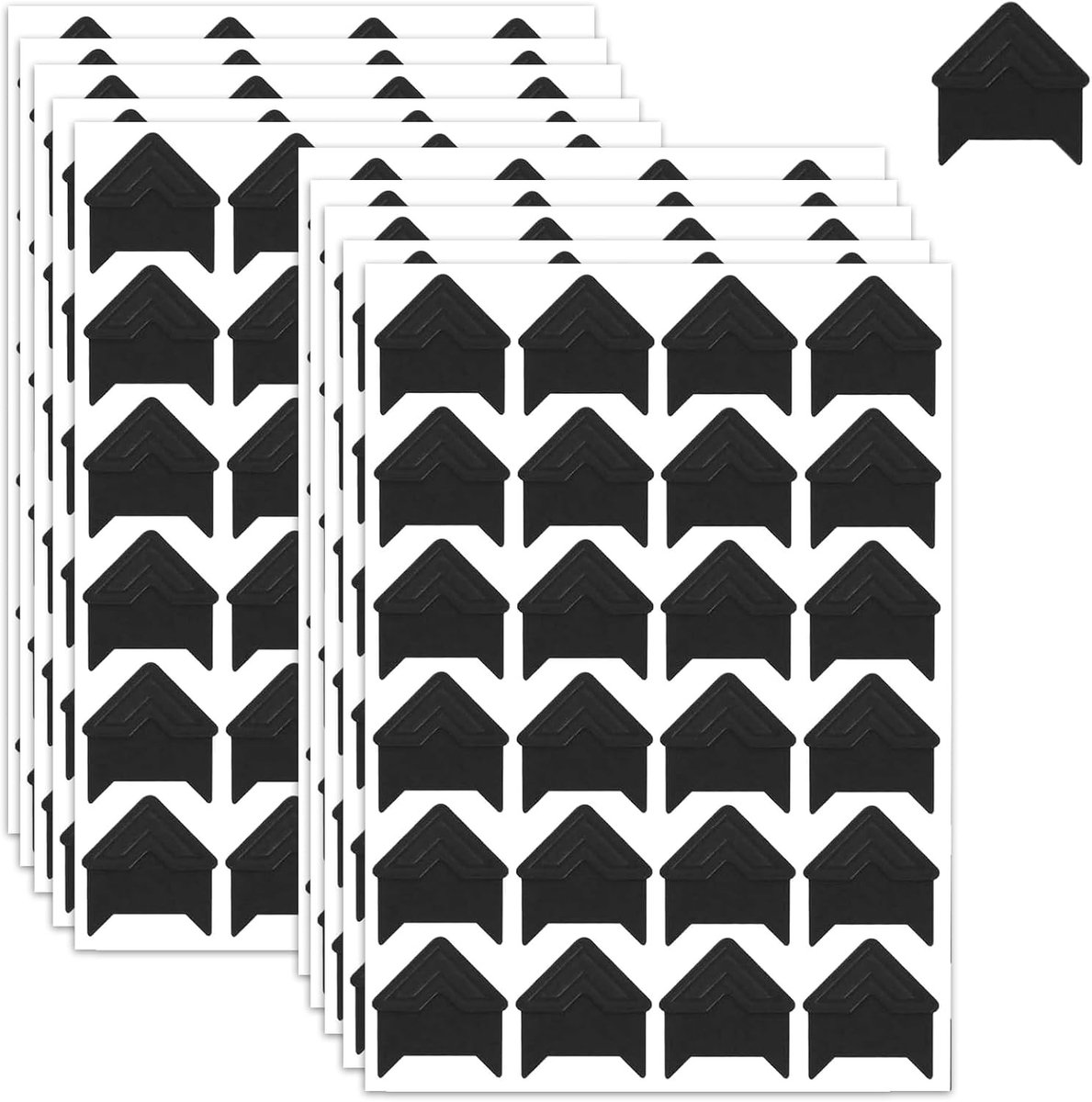 240 Stuks Zelfklevende Fotohoekstickers voor Fotoalbums, Scrapbooking en Doe-Het-Zelf Projecten - Zwart en Handig in Gebruik