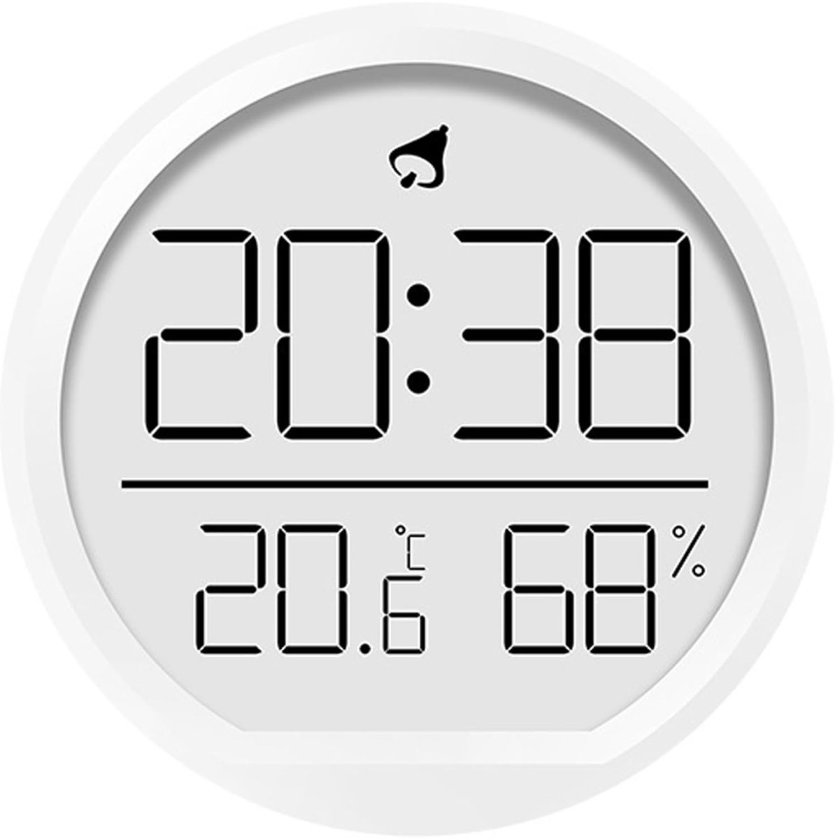 Digitale klok - klok - met temperatuur - Digitale Alarmklok - Klein LCD Display - 12/24 Uur & °C/°F - met Temperatuur - vochtigheidsweergave - magnetisch/wandmontage - voor Thuis, Kantoor, School en Reizen - Wit