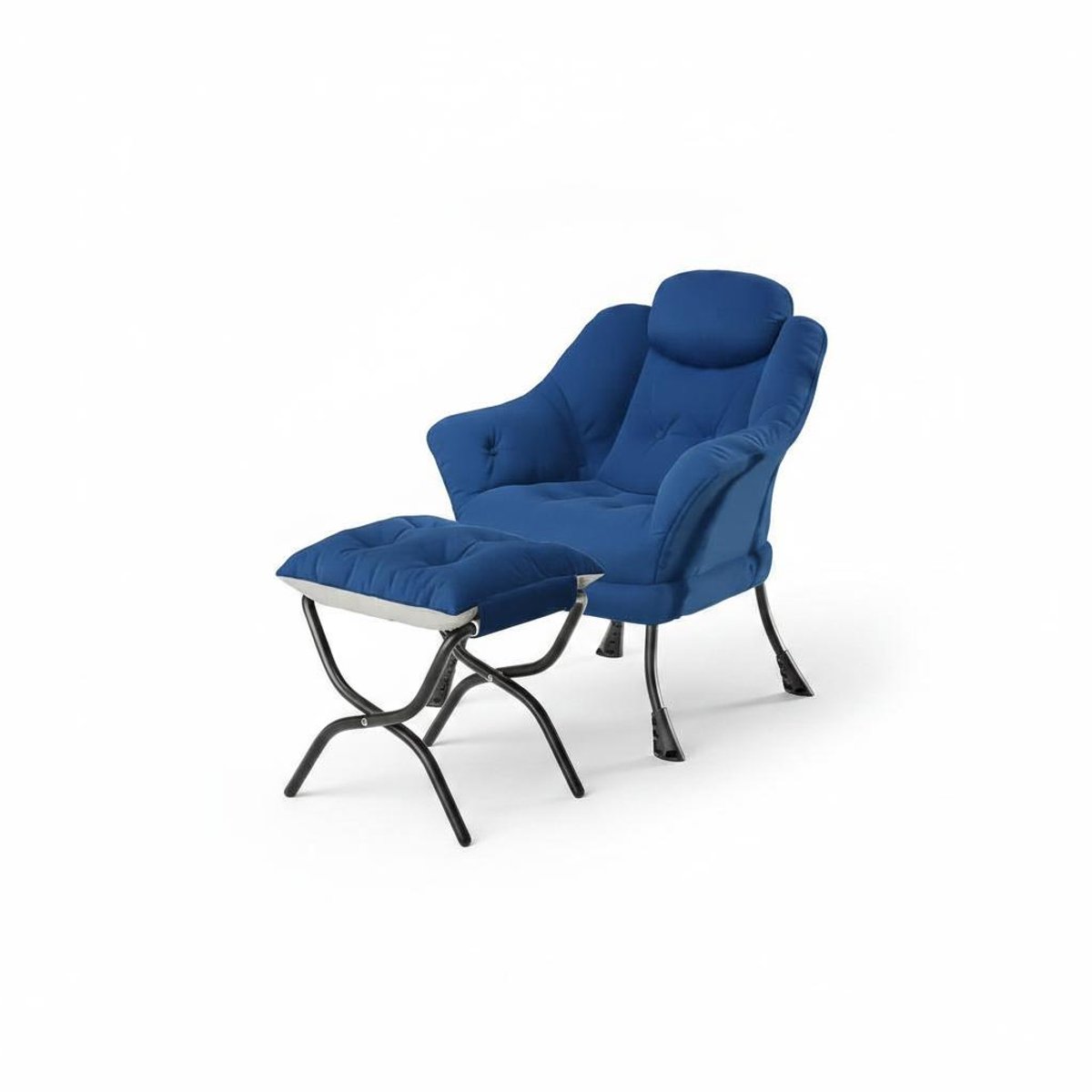 Triumpunpre Opvouwbare Vloerzitbank met IJzeren Frame - Luie Bank met Zachte Corduroy Bekleding - Grondstoel voor Woonkamer, Slaapkamer, Lezen & Gamen - 75x68x20 cm - Lichtgrijs