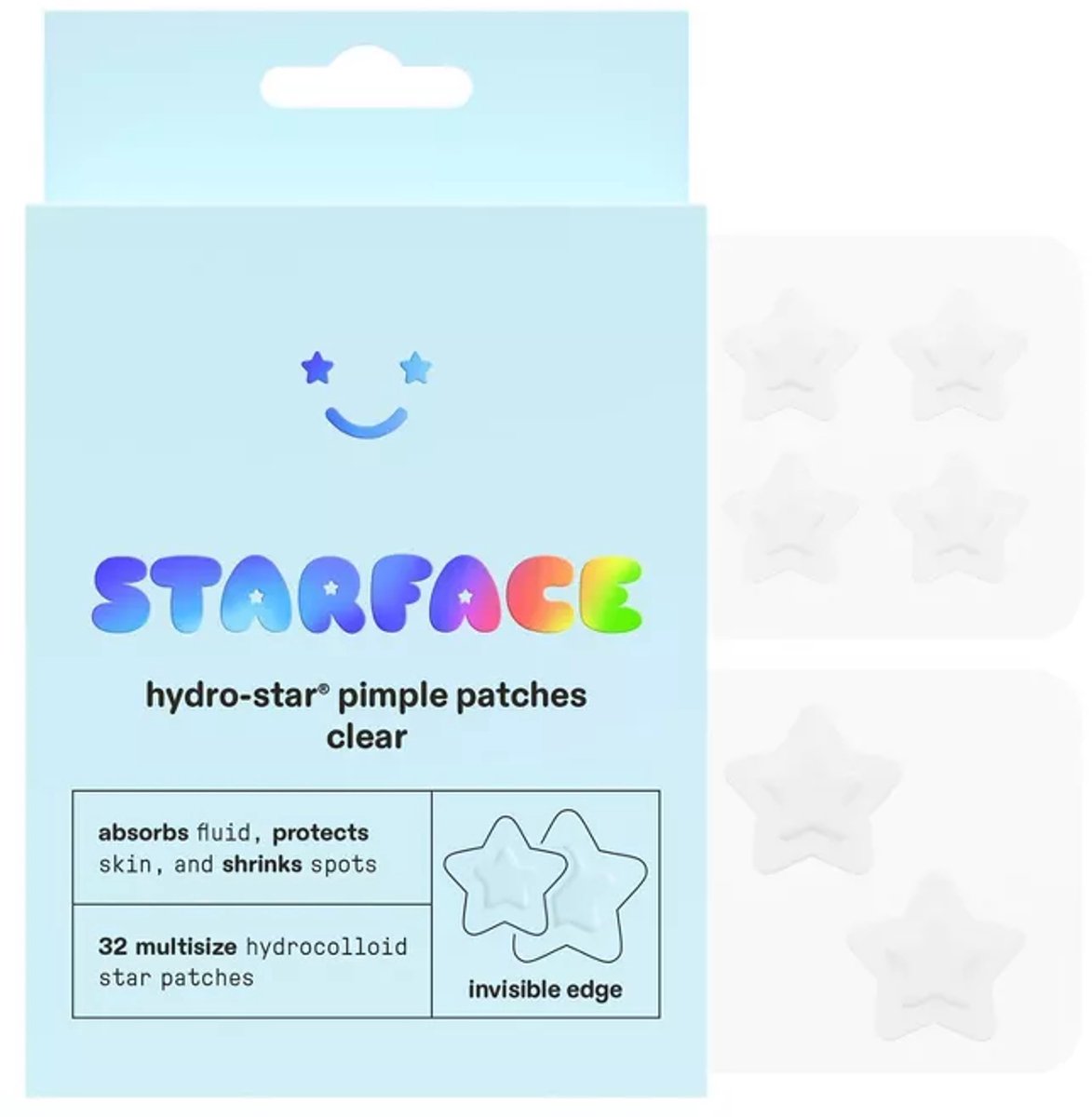 Starface Hydro-Stars Clear Pimple Patches Navulling – Transparante Acne Patches – 32 Stuks