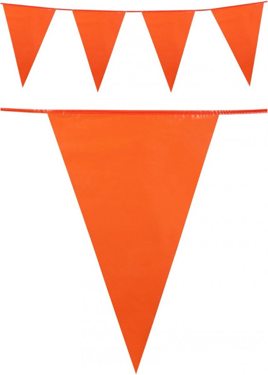 New Age Devi - Feestelijk Oranje Vlaggenlijn - 3x25m - 40 Vlaggen - Duurzaam Kunststof - Voor Koningsdag, WK en EK!