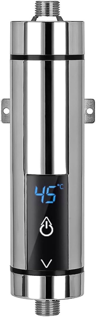 SnelShoppen - Elektrische Doorstroom Waterverwarmer 5500W, Mini Tankless Water Heater met Digitale Display, Verstelbare Temperatuur voor Keuken en Bad