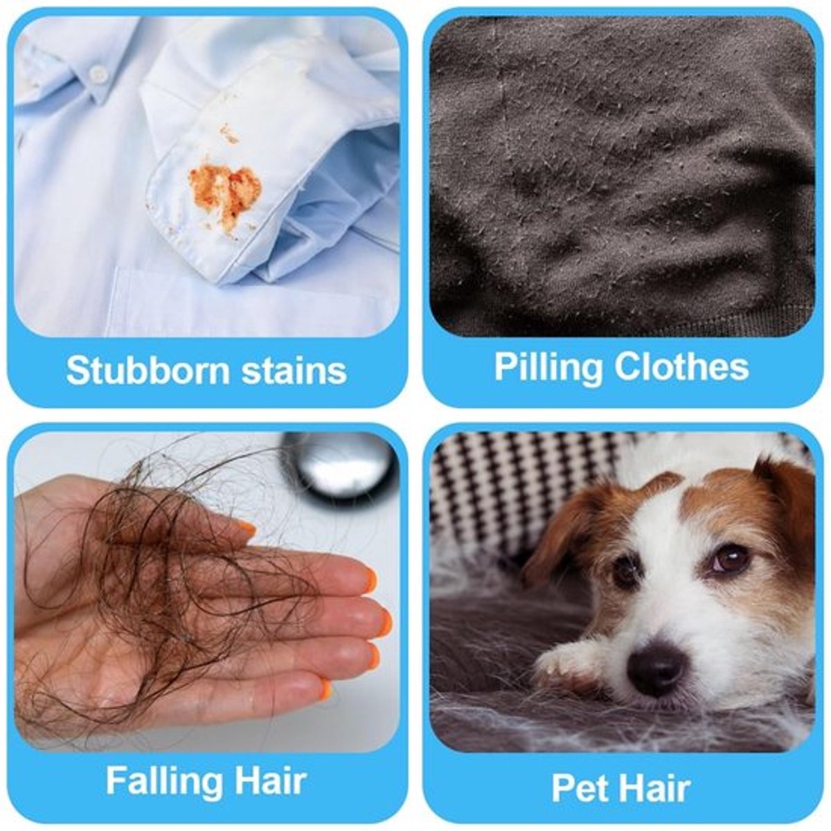 Haarvanger - 12 Stuks - Dierenhaarverwijderaar - Kattenhaarverwijderaar - Hondenhaarverwijderaar - Voor Kleding - 32 mm