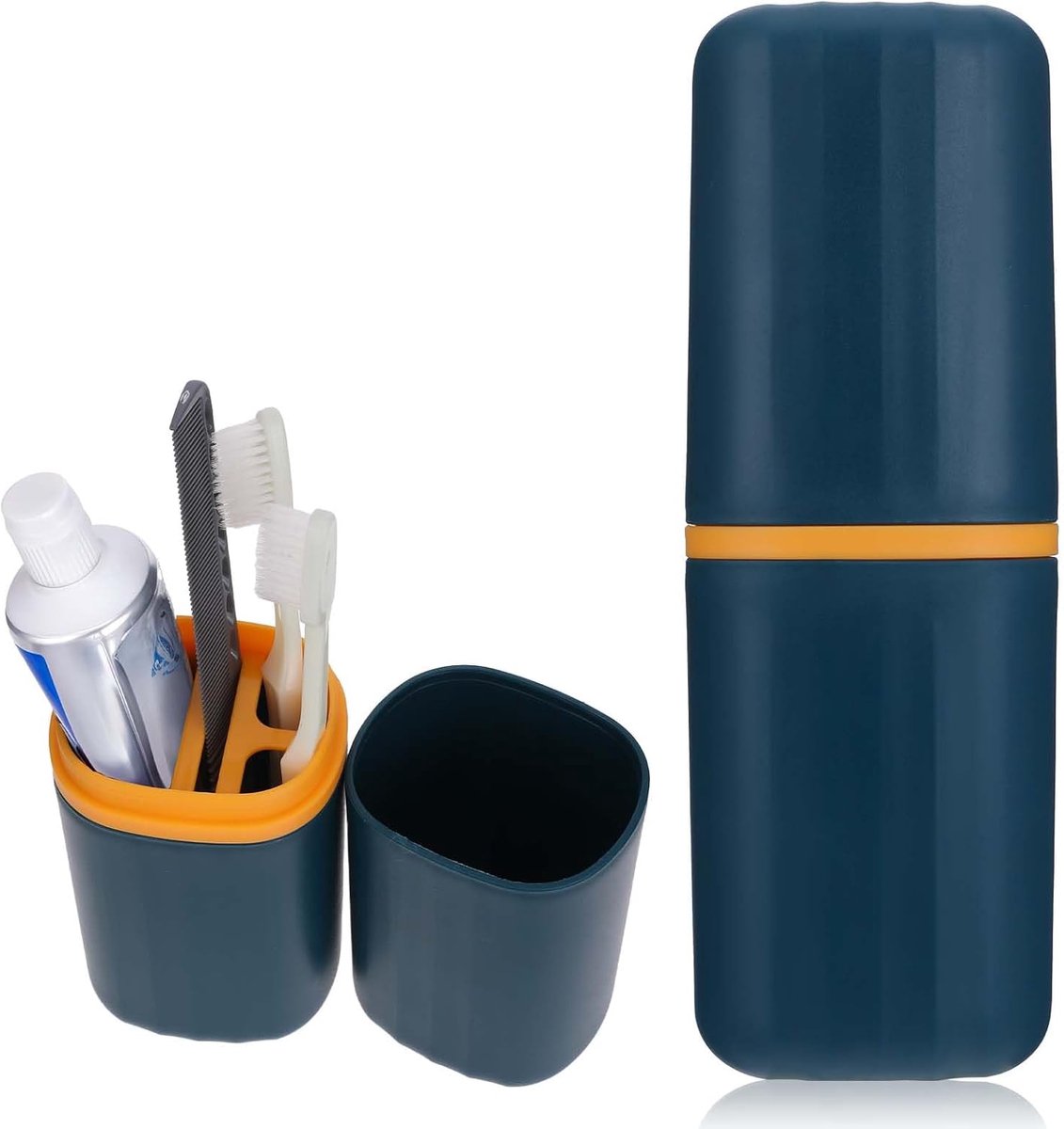 SnelShoppen - Travel Toothbrush Holder - Multifunctionele Tandborstelhouder, Draagbare Mondspoelbekers voor Camping, Zakenreizen, Badkamer en Dagelijk
