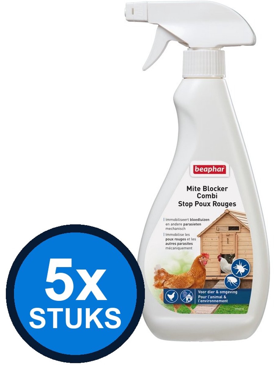 5x Beaphar - Mite blocker combi 500ml