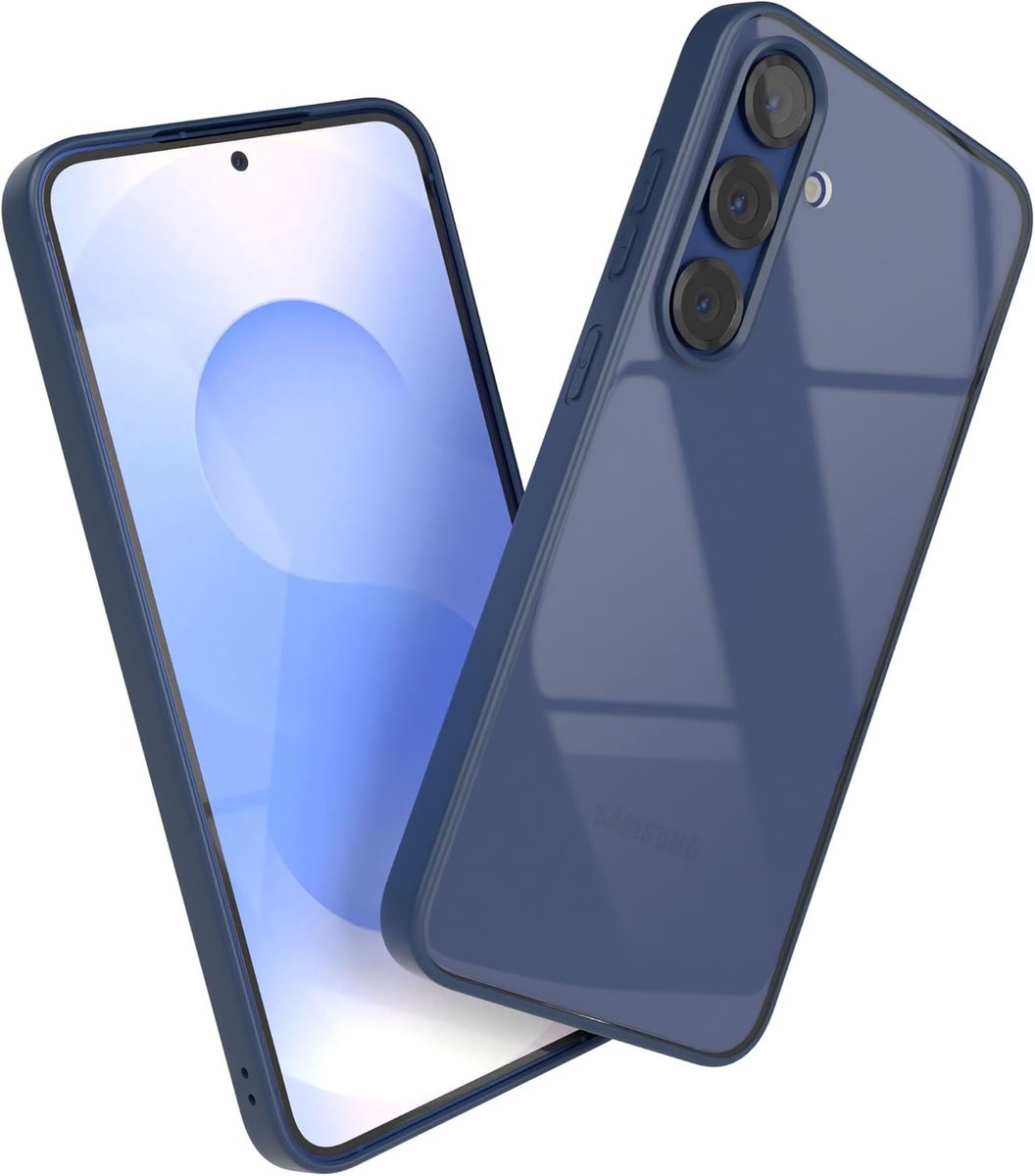 SnelShoppen - Clear Hybrid Bumper Case voor Galaxy S25 Plus - Shockproof Antiskid met Camera Bescherming - Slank en Stevig - Nacht Blauw