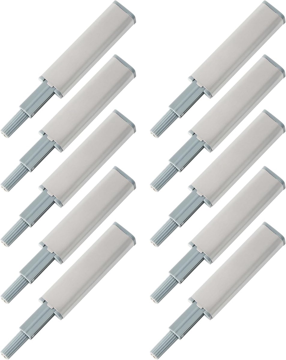 SnelShoppen - 10 Stuks 11.7cm Magnetische Druksluitingen, RVS304 Stalen Drukknop Klemmen, Makkelijk Openen voor Kastdeuren, Lades en Meubels