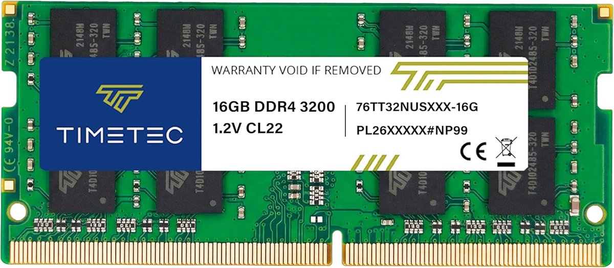 SnelShoppen - 16GB DDR4 3200MHz SODIMM Laptop RAM Geheugen - PC4-3200AA, 260-Pin, 1.2V, Non-ECC, Voor Laptops, Notebooks, Mini PC's & All-in-One Syste