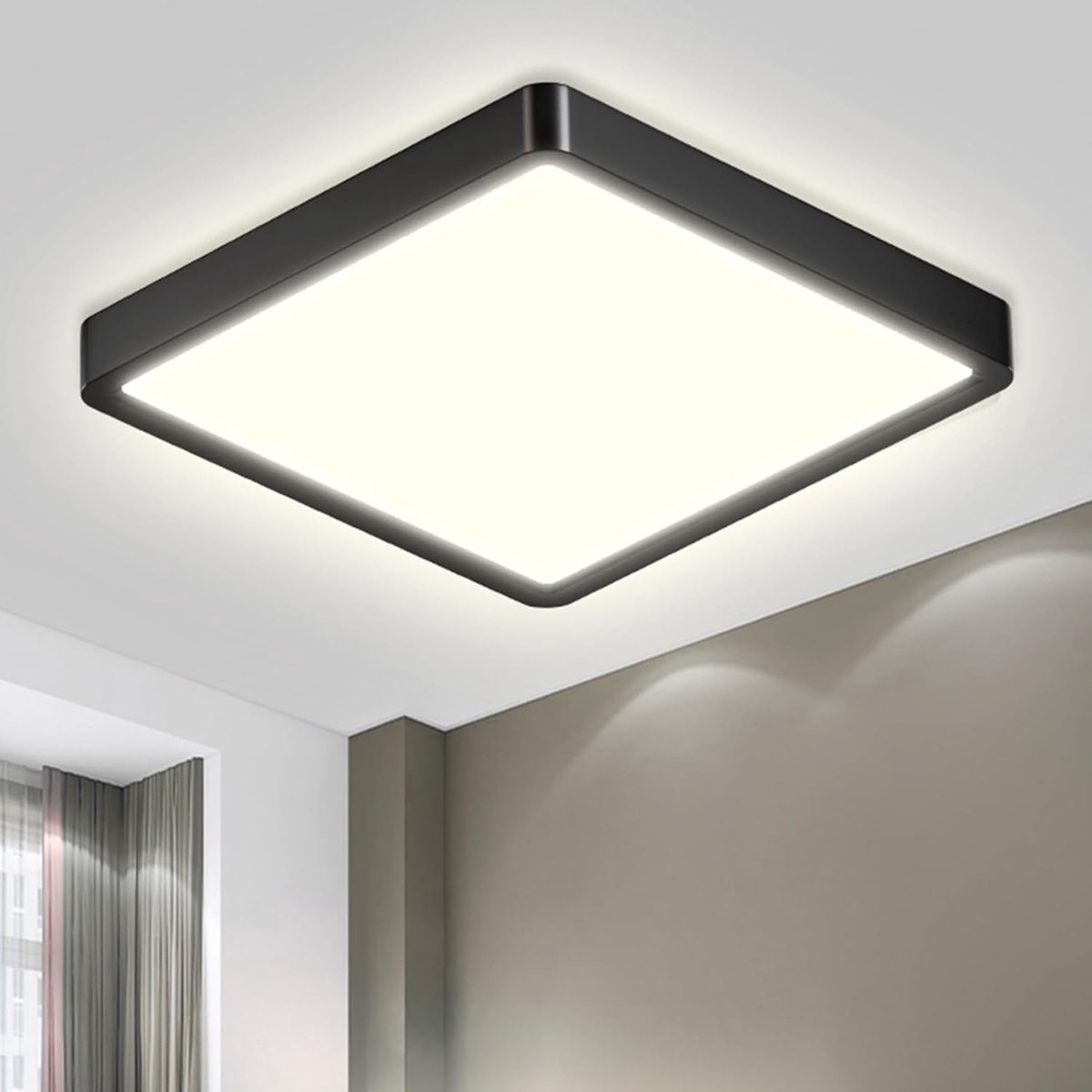 SnelShoppen - LED Plafondlamp IP44 Waterdicht Licht 23W 4000K 2600LM Vierkant Plat voor Woonkamer Badkamer Slaapkamer Keuken Hal Kantoor - 300x25mm