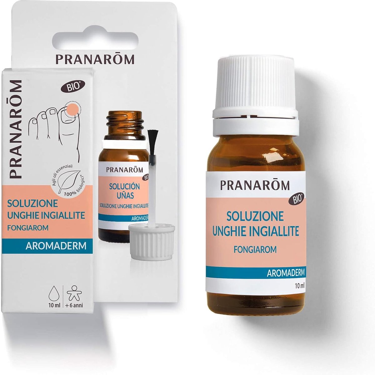 SnelShoppen - Nagellotion - Fongiarom Bio - Gele Nagellak - 10 ml - Gezonde en Glanzende Nagels - Essentiële Olie van Palmarosa, Lemongrass, Niauli, L