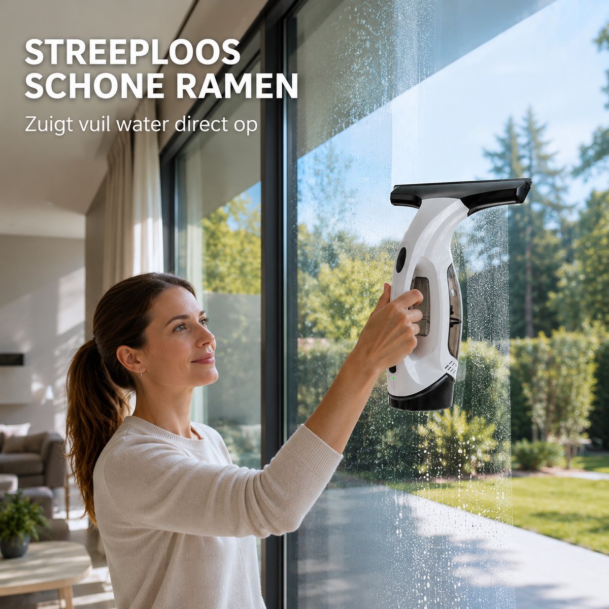 Golermo Elektrische Ruitenreiniger - Raamreiniger voor Ramen, Spiegels en Douchewanden thumbnail 2