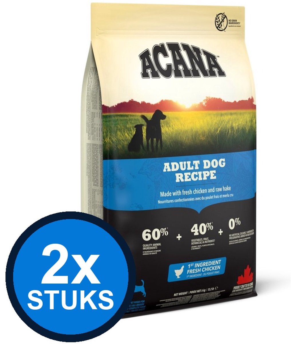 2x Acana - Dog adult 6kg