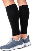 KANGKA Compressie Kuitbrace maat L - Scheenbeen Brace - Calf Compression Sleeve - Elastisch Scheenbeen bandage - Zwart