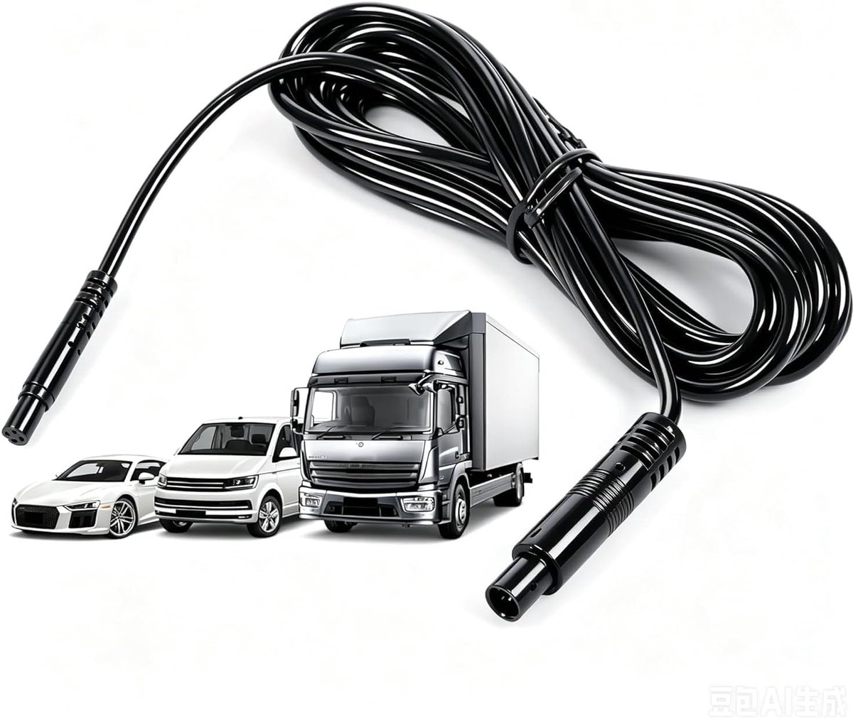 SnelShoppen - 5 Meter Verlengkabel voor Auto Dashcam en Achteruitrijcamera, 4-polig, Waterdicht, Puur Koper, Geschikt voor 12V en 24V voertuigen