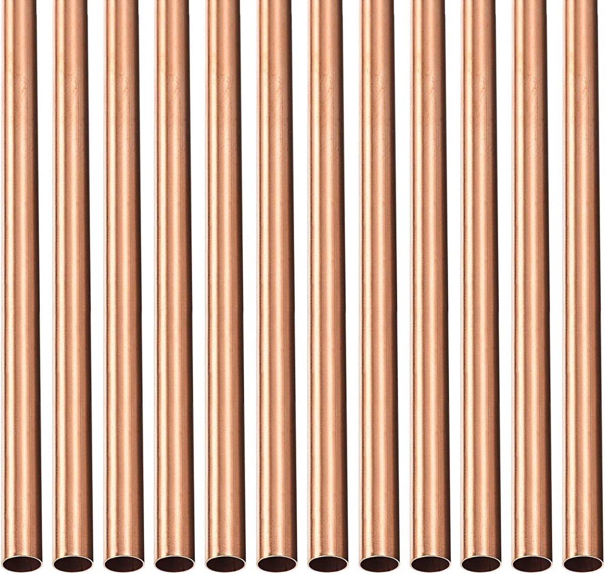 7 mm x 0,2 mm x 300 mm koperen buis - 12 stuks - ideaal voor machine-uitrusting, knutselen en decoratieve projecten - ronde metalen slangen voor veelzijdig gebruik