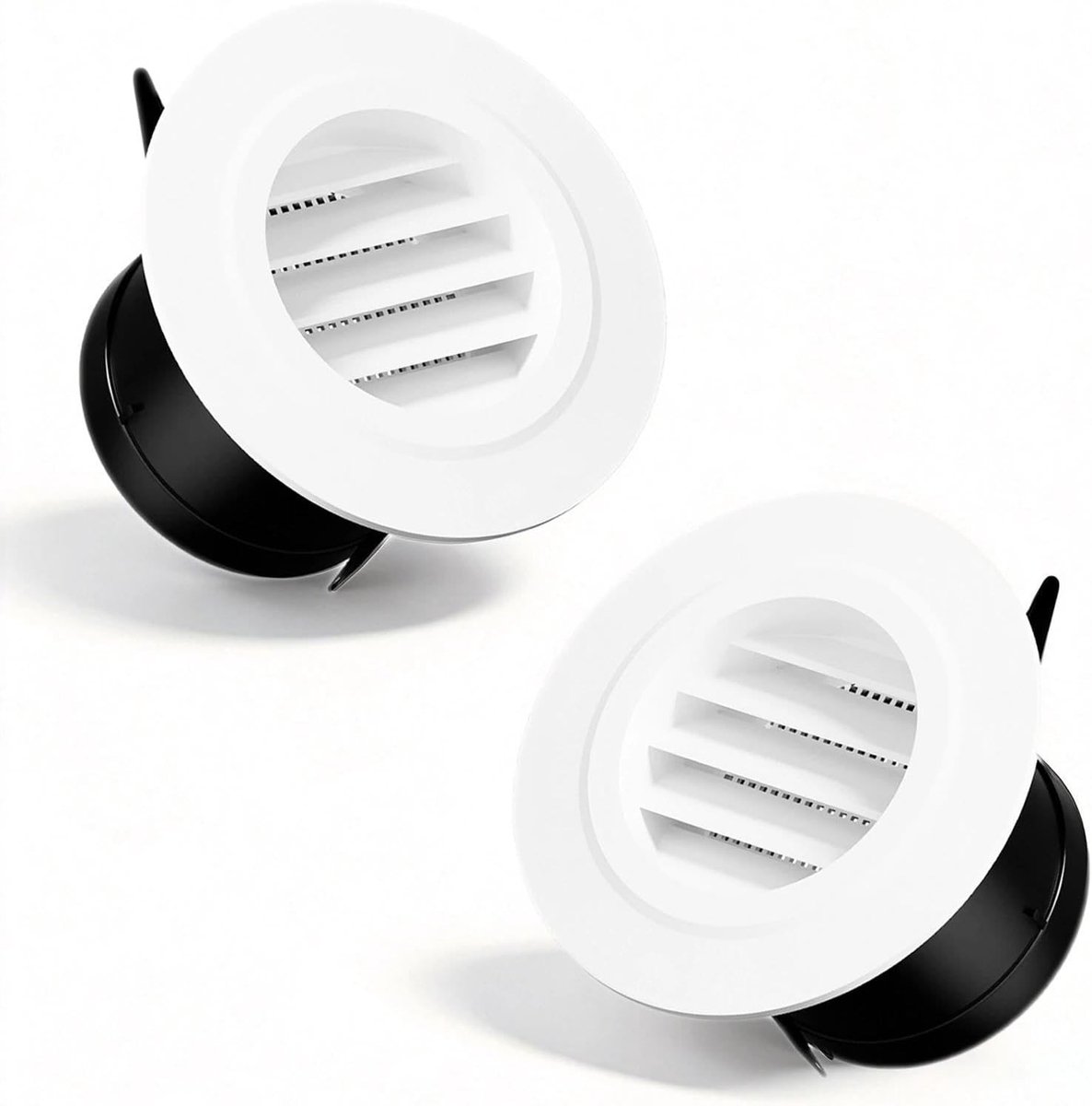 Rond ventilatierooster 75 mm van ABS-kunststof, ideaal voor keuken, badkamer en camper, wi
