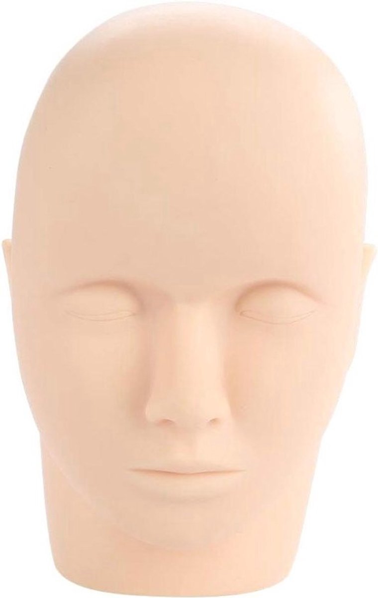 Oefenhoofd Wimpers Cosmetologie Mannequin Hoofd Gezicht Oogwimpers Zacht Rubber Wimperverlenging Make-up Training Falsk hoofdvorm Mannequin.
