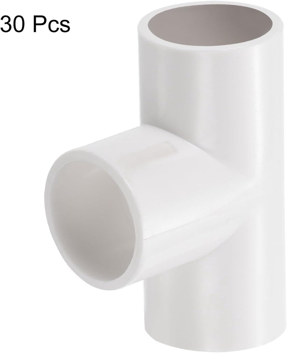SnelShoppen - PVC Pipe Joints Coupling 16mm 3 Way Electric Garden Hose - Pack van 30 - Tuin, Irrigatie, Meubelverbindingen