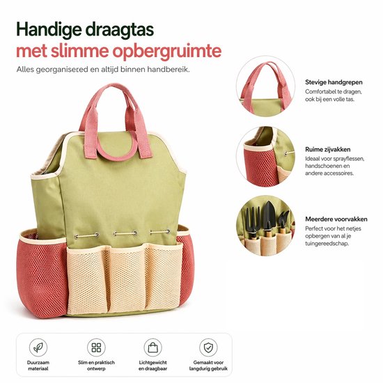BOTC Tuingereedschap 10-delig - Tuingereedschapset met Opbergtas - Complete Tuinset voor Tuinieren - Handgereedschap voor Balkon, Kas & Tuin - Tuincadeau van BOTC — afbeelding 4