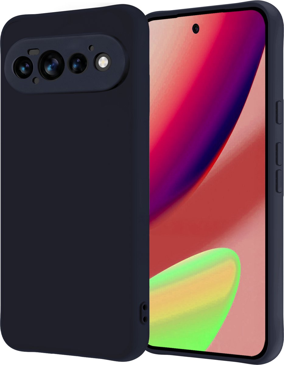 Hoesje - Geschikt voor Google Pixel 11 Pro - Sterk & Shockproof - Hoes Cover - Siliconen Case - Donkerblauw