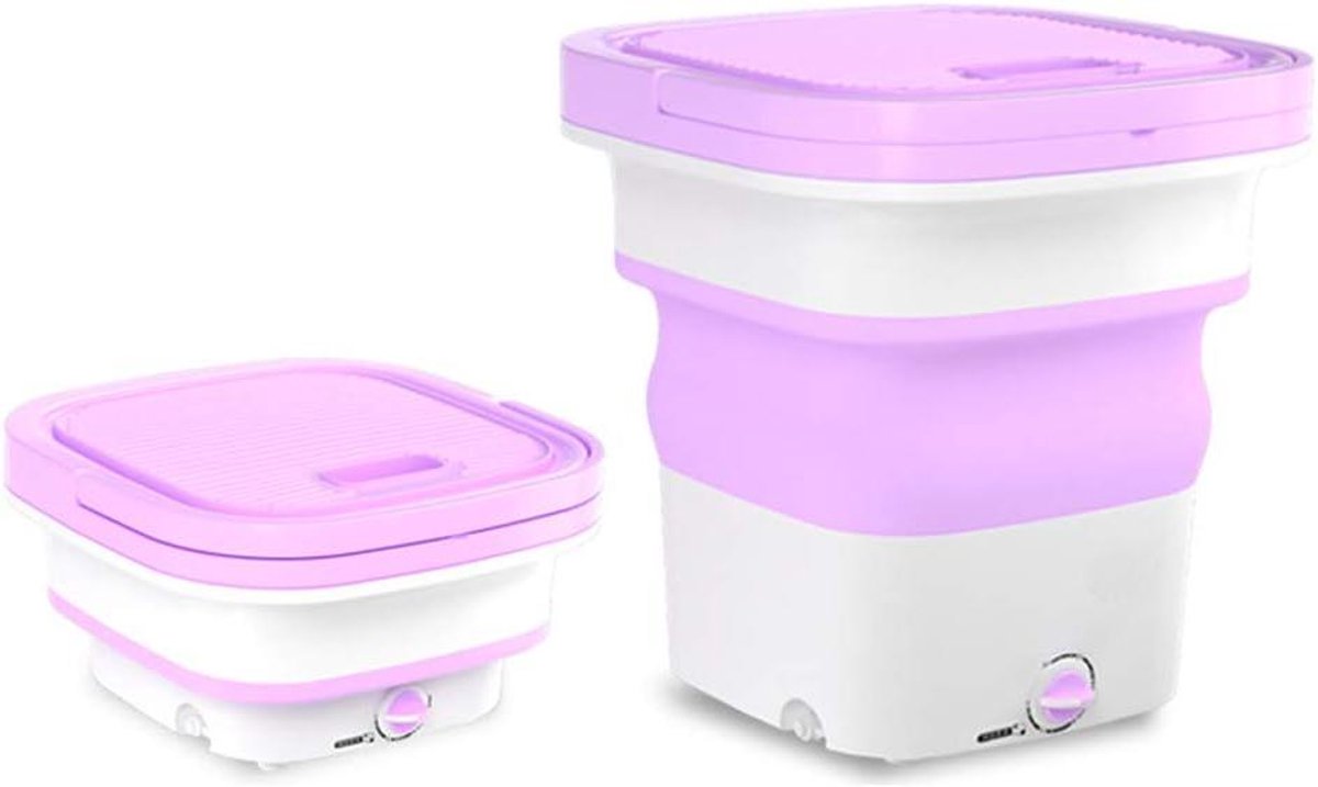 Mini Wasmachine Opvouwbaar Apparaat Reizen en Kamperen Volledig Automatisch 1.8 Liter Capaciteit Rood
