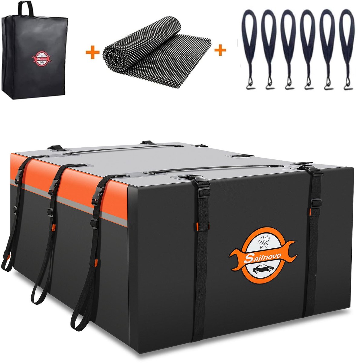 SnelShoppen - Waterdichte Dakkoffer 20 Kubieke Soft-Shell Carrier voor Auto - Ideaal voor Camping, Vakantie, en Avontuurlijke Reis - Inclusief Opbergt