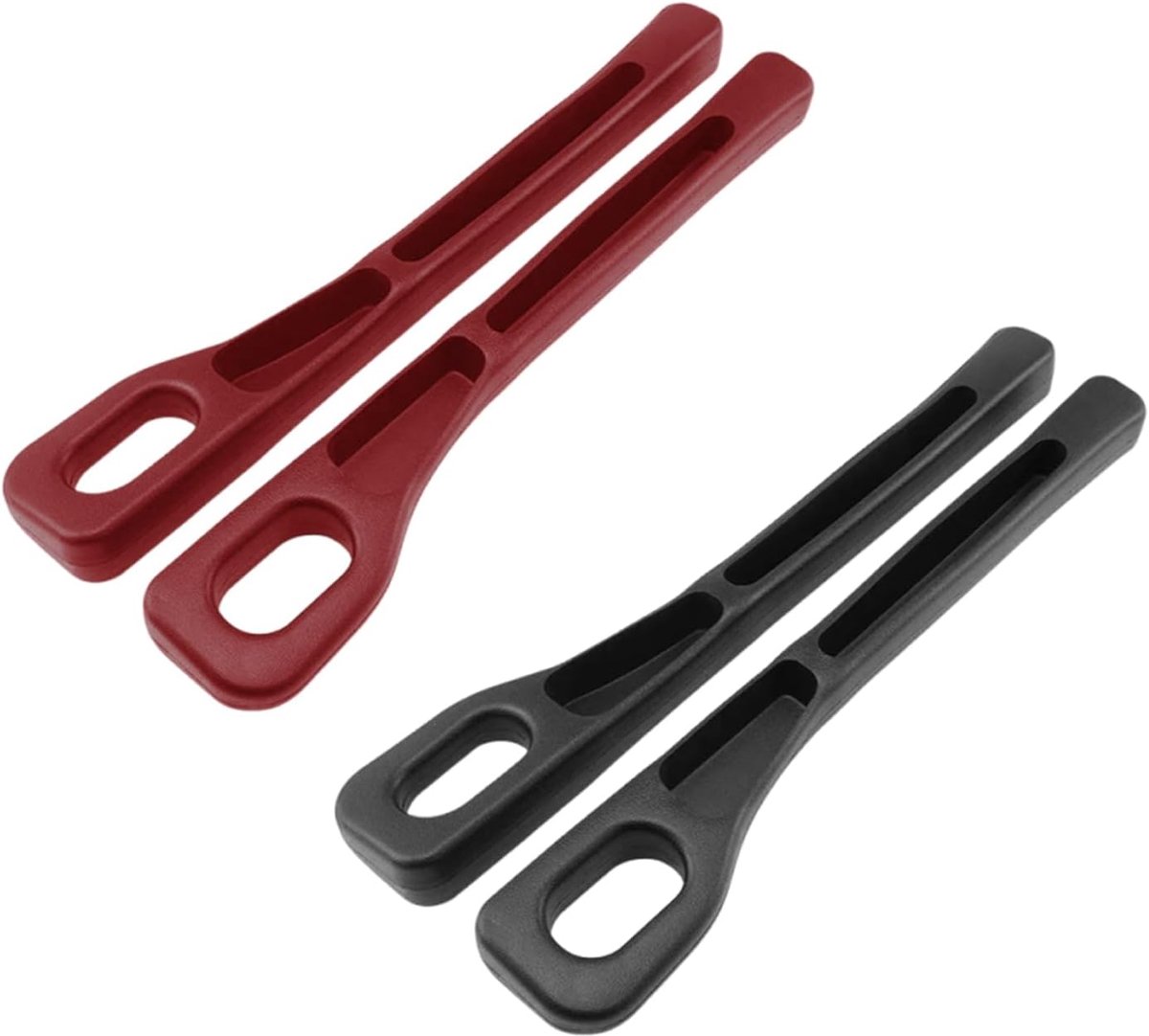 SnelShoppen - 2 Paar Auto Zitplaats Covers - Levenslange Opbergbakken, Lekbestendig, 40x7 cm, Zwart/Rood, Perfect voor Auto Organisatie